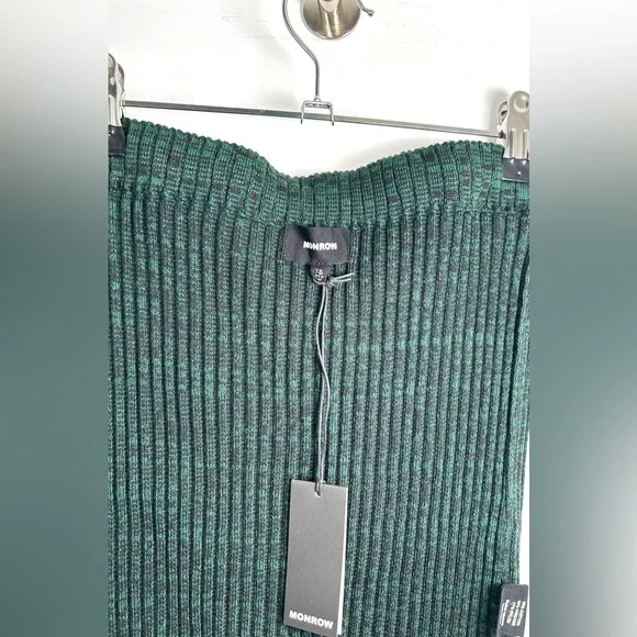 MONROW - Cosmo Rib Knit Midi Skirt – Deep Forest – XS — NWT - Picture 9 of 10